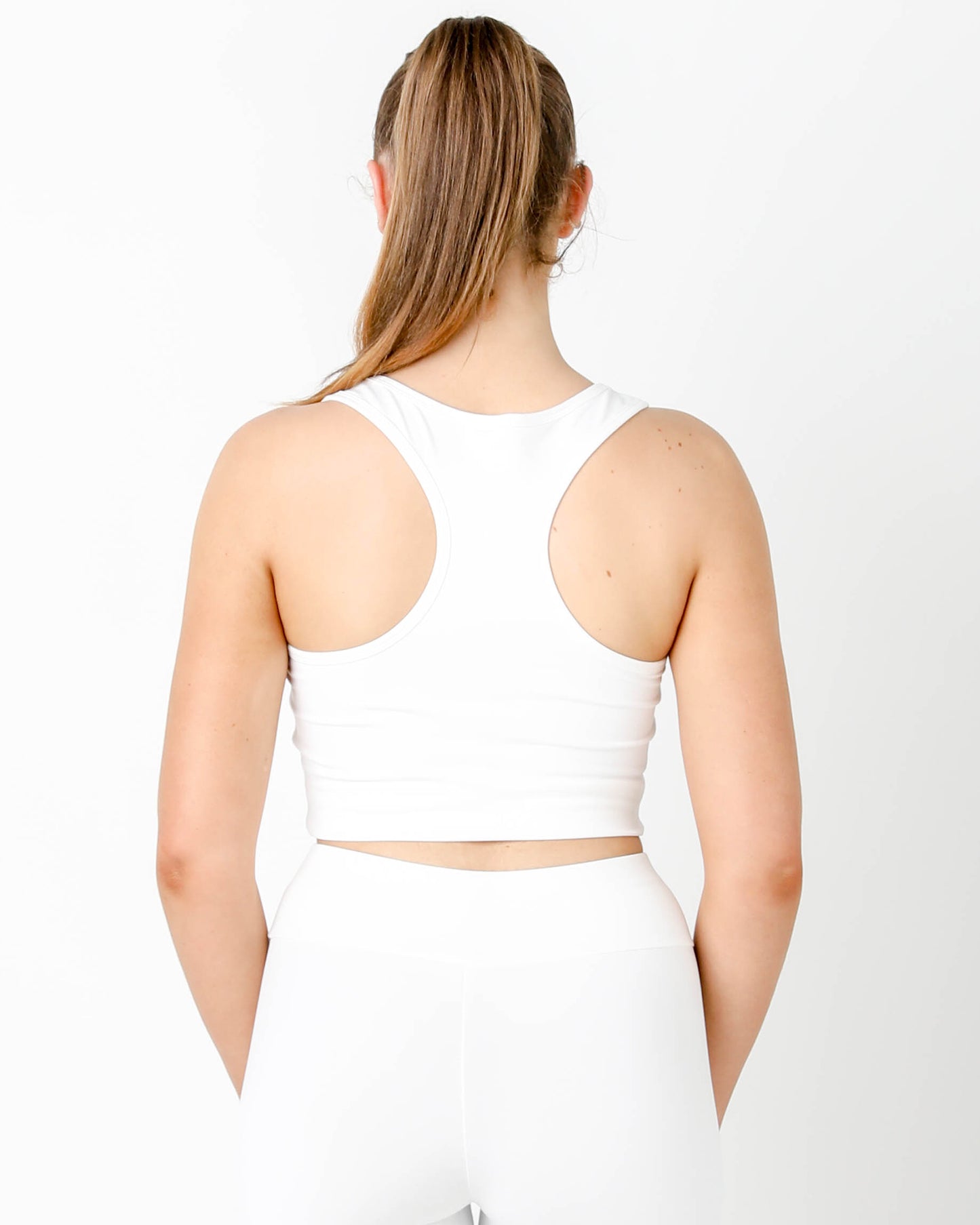 White Gia Racer Tank Top