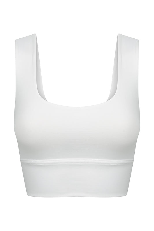 White Ava Bralette Sports Bra